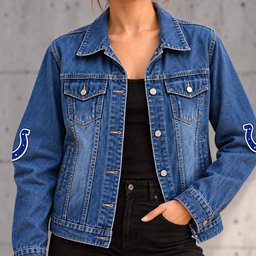 Indianapolis Colts Denim Jacket - Front View