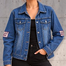 New York Giants Denim Jacket - Front View
