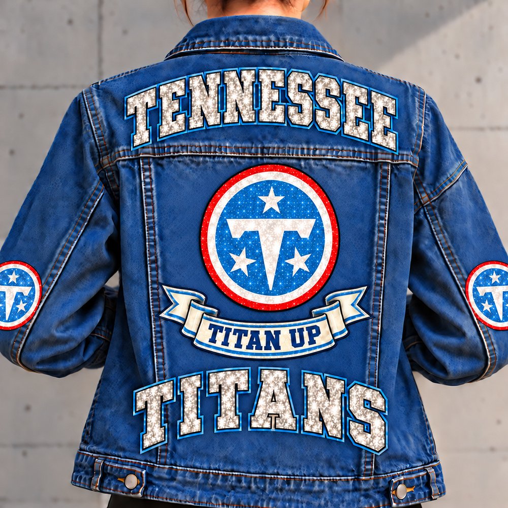 Tennessee Titans Denim Jacket - Full Back View