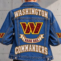 Washington Commanders Denim Jacket - Full Back View