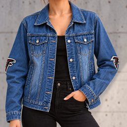 Atlanta Falcons Denim Jacket - Front View
