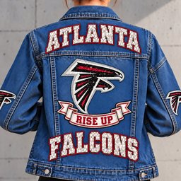 Atlanta Falcons Denim Jacket - Full Back View