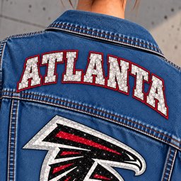 Atlanta Falcons Denim Jacket - Collar Detail