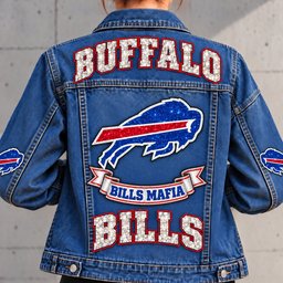 Buffalo Bills Denim Jacket - Full Back View