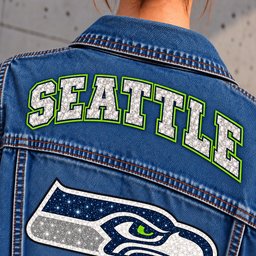 Seattle Seahawks Denim Jacket - Collar Detail