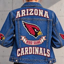 Arizona Cardinals Denim Jacket - Full Back View