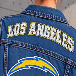 Los Angeles Chargers Denim Jacket - Collar Detail