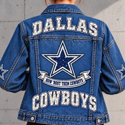 Dallas Cowboys Denim Jacket - Full Back View