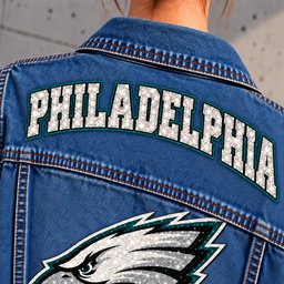 Philadelphia Eagles Denim Jacket - Collar Detail