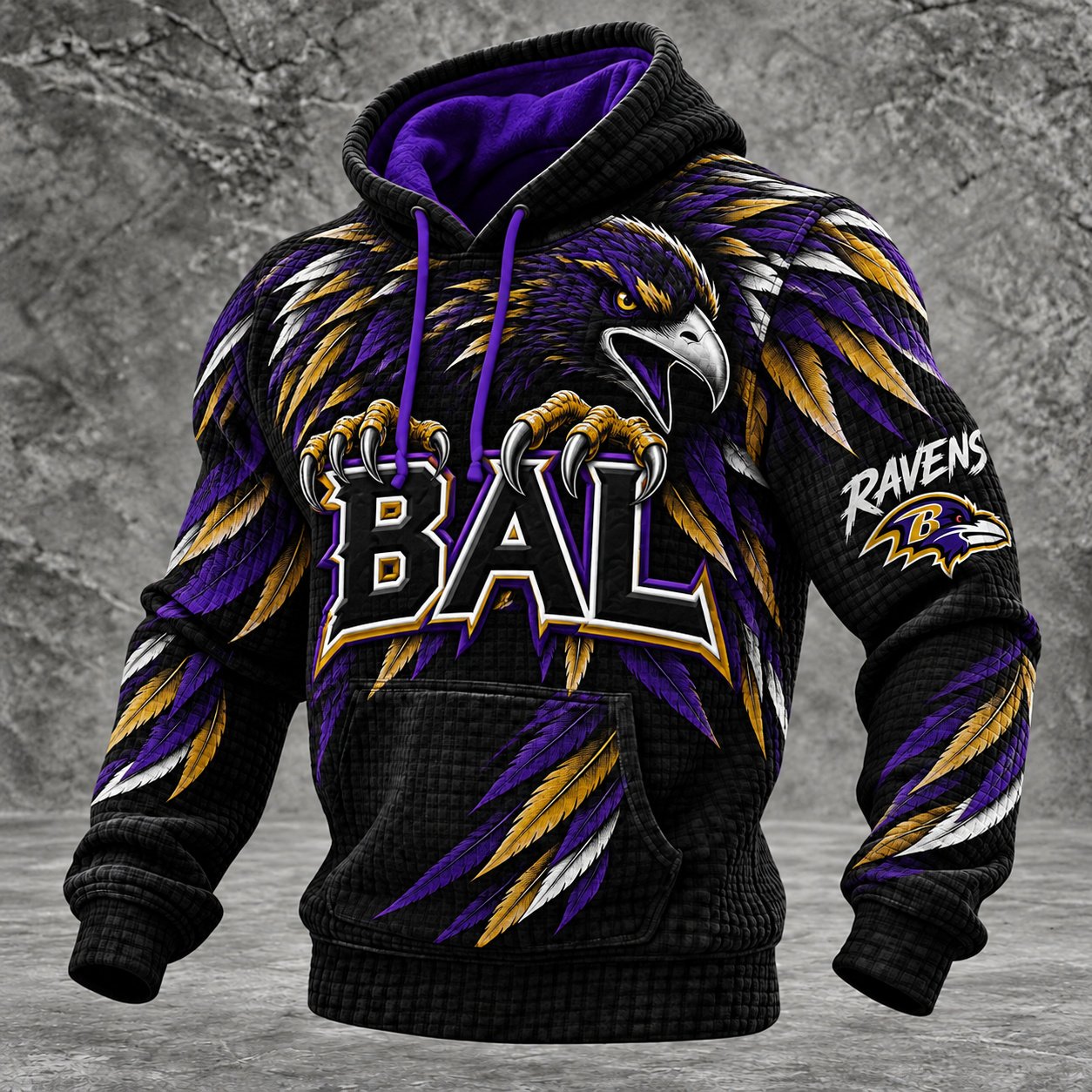 Baltimore Ravens Waffle Hoodie