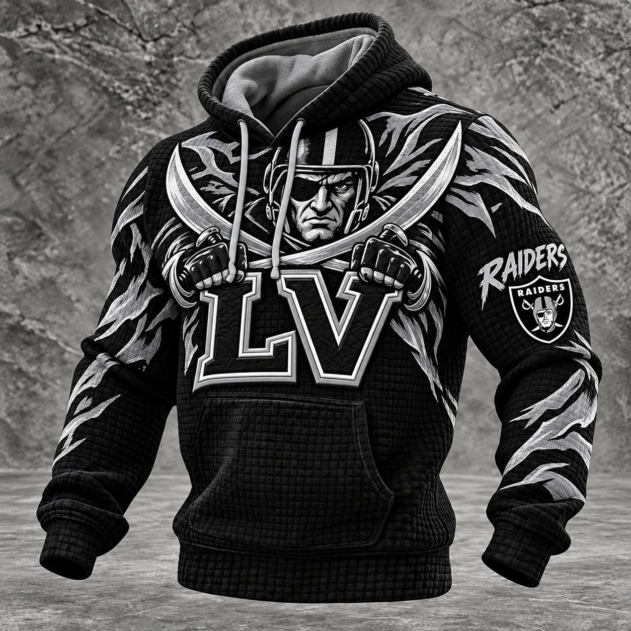 Las Vegas Raiders Waffle Hoodie