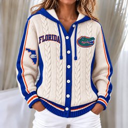 Florida Gators Women's Hooded Button Sweatshirt NKS051