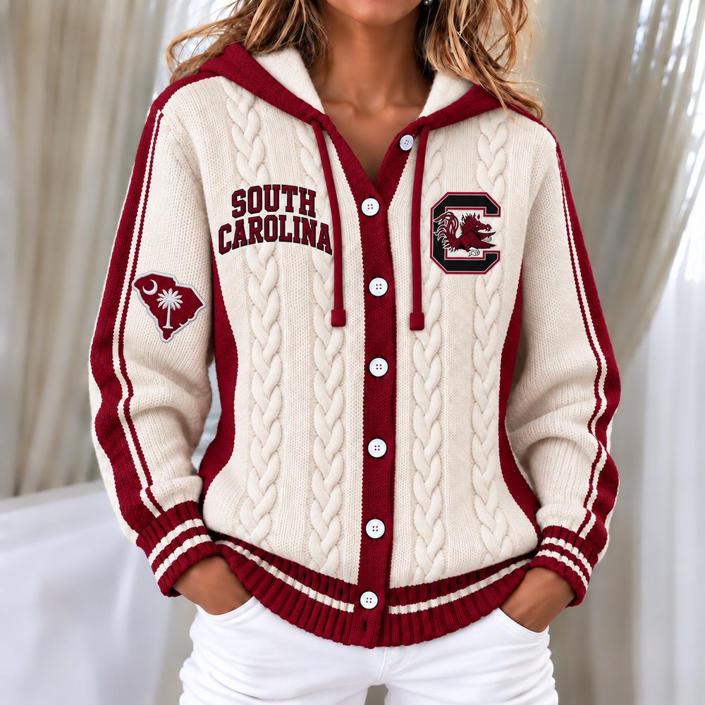 South Carolina Gamecocks Women's Hooded Button Sweatshirt NKS051