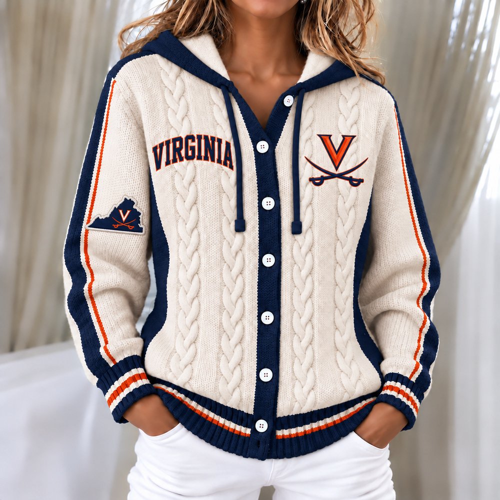 Virginia Cavaliers Women's Hooded Button Sweatshirt NKS051