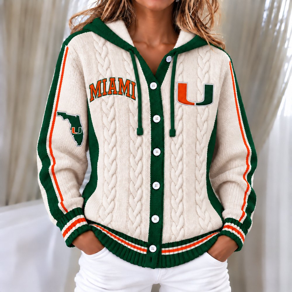 MI Hurricanes Women's Hooded Button Sweatshirt NKS051