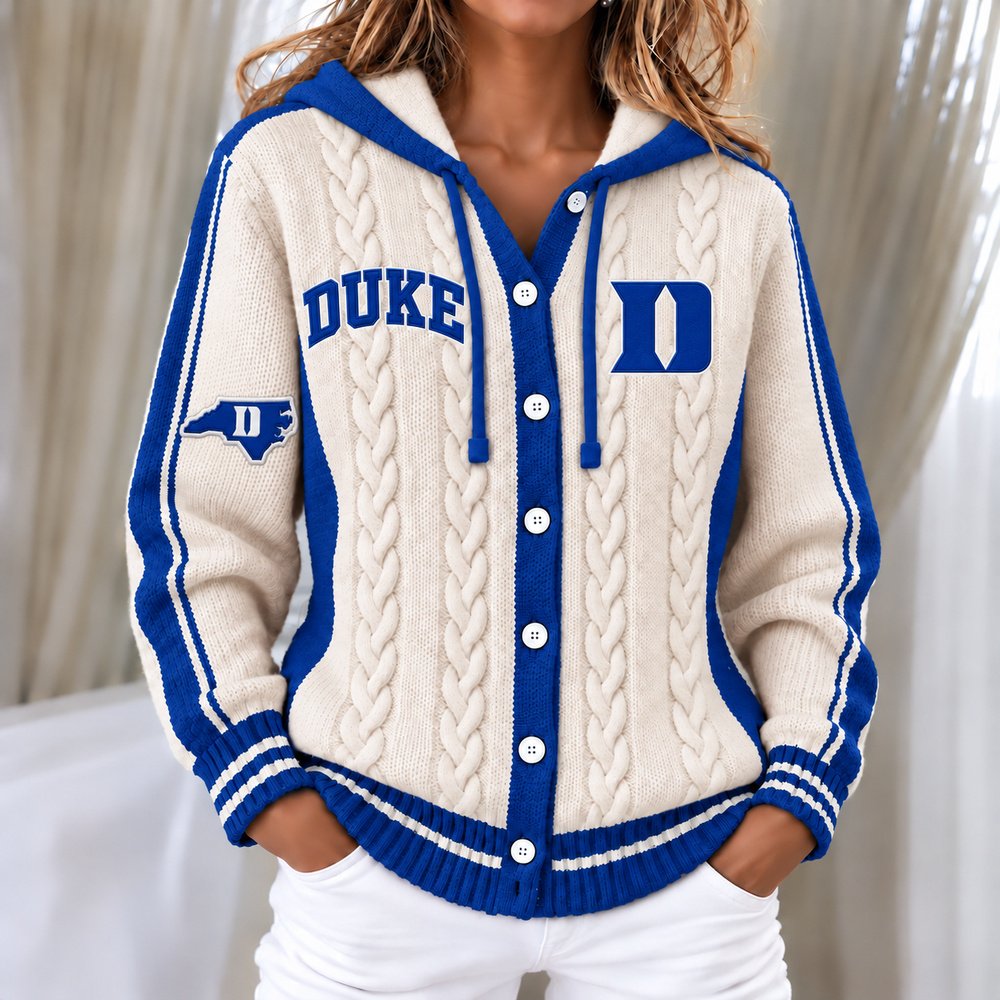 Duke Blue Devils Women's Hooded Button Sweatshirt NKS051
