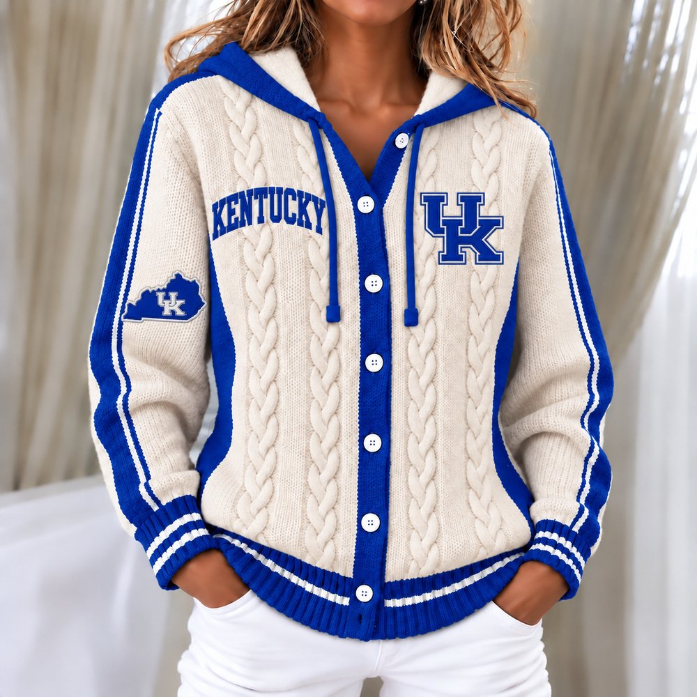 Kentucky Wildcats Women's Hooded Button Sweatshirt NKS051