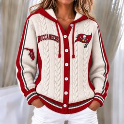 Tampa Bay Buccaneers Women's Hooded Button Sweatshirt NKS051