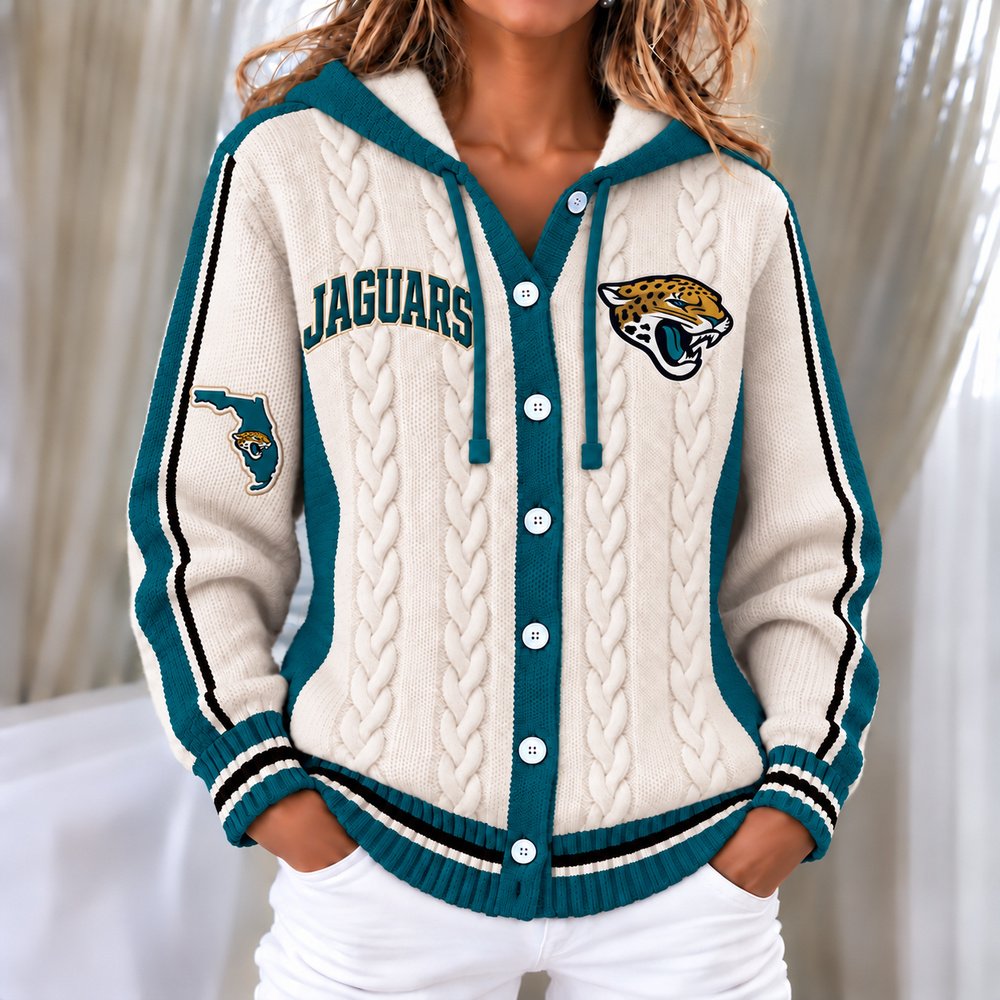 Jacksonville Jaguars Women's Hooded Button Sweatshirt NKS051