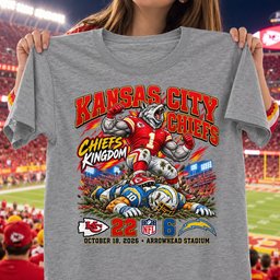 Kansas City Chiefs | 22-6 Win Over Los Angeles Chargers Game Day Shirt - Sport Grey