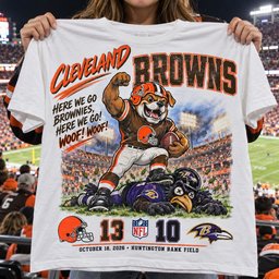Cleveland Browns | 13-10 Win Over Baltimore Ravens Game Day Shirt - White