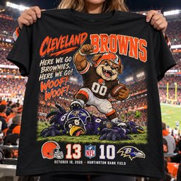 Cleveland Browns | 13-10 Win Over Baltimore Ravens Game Day Shirt - Black