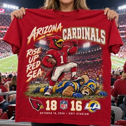 Arizona Cardinals | 18-16 Win Over Los Angeles Rams Game Day Shirt - Red