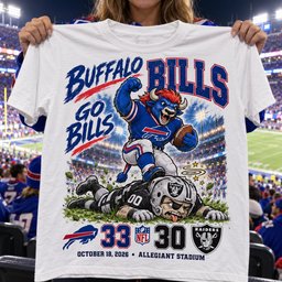 Buffalo Bills | 33-30 Win Over Las Vegas Raiders Game Day Shirt - White