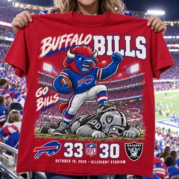 Buffalo Bills | 33-30 Win Over Las Vegas Raiders Game Day Shirt - Red