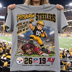 Pittsburgh Steelers | 26-19 Win Over Tampa Bay Buccaneers Game Day Shirt - Sport Grey