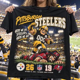 Pittsburgh Steelers | 26-19 Win Over Tampa Bay Buccaneers Game Day Shirt - Black