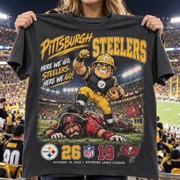 Pittsburgh Steelers | 26-19 Win Over Tampa Bay Buccaneers Game Day Shirt - Charcoal