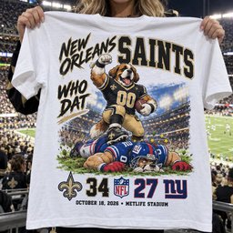 New Orleans Saints | 34-27 Win Over New York Giants Game Day Shirt - White