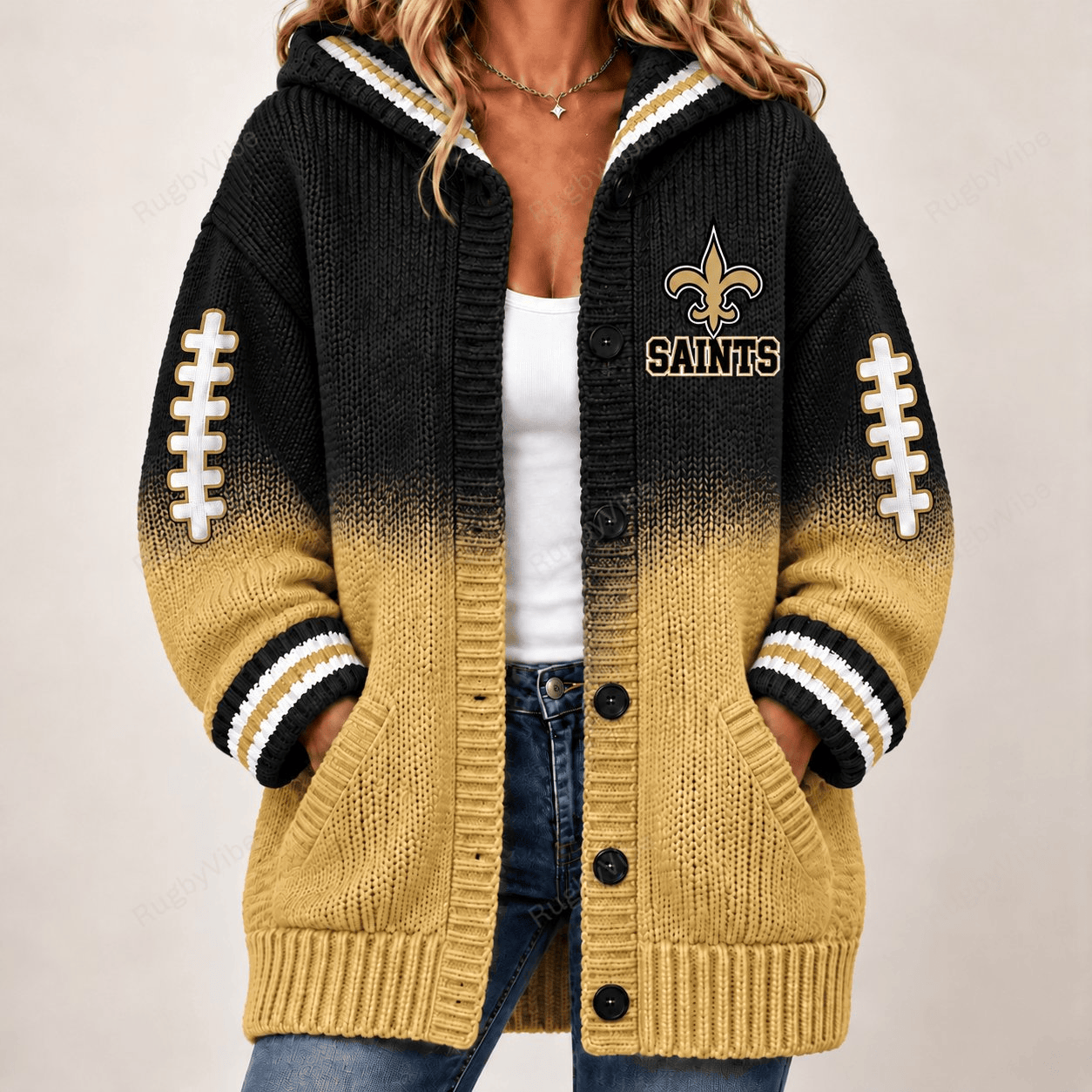 NFL Button-up Long Hoodie