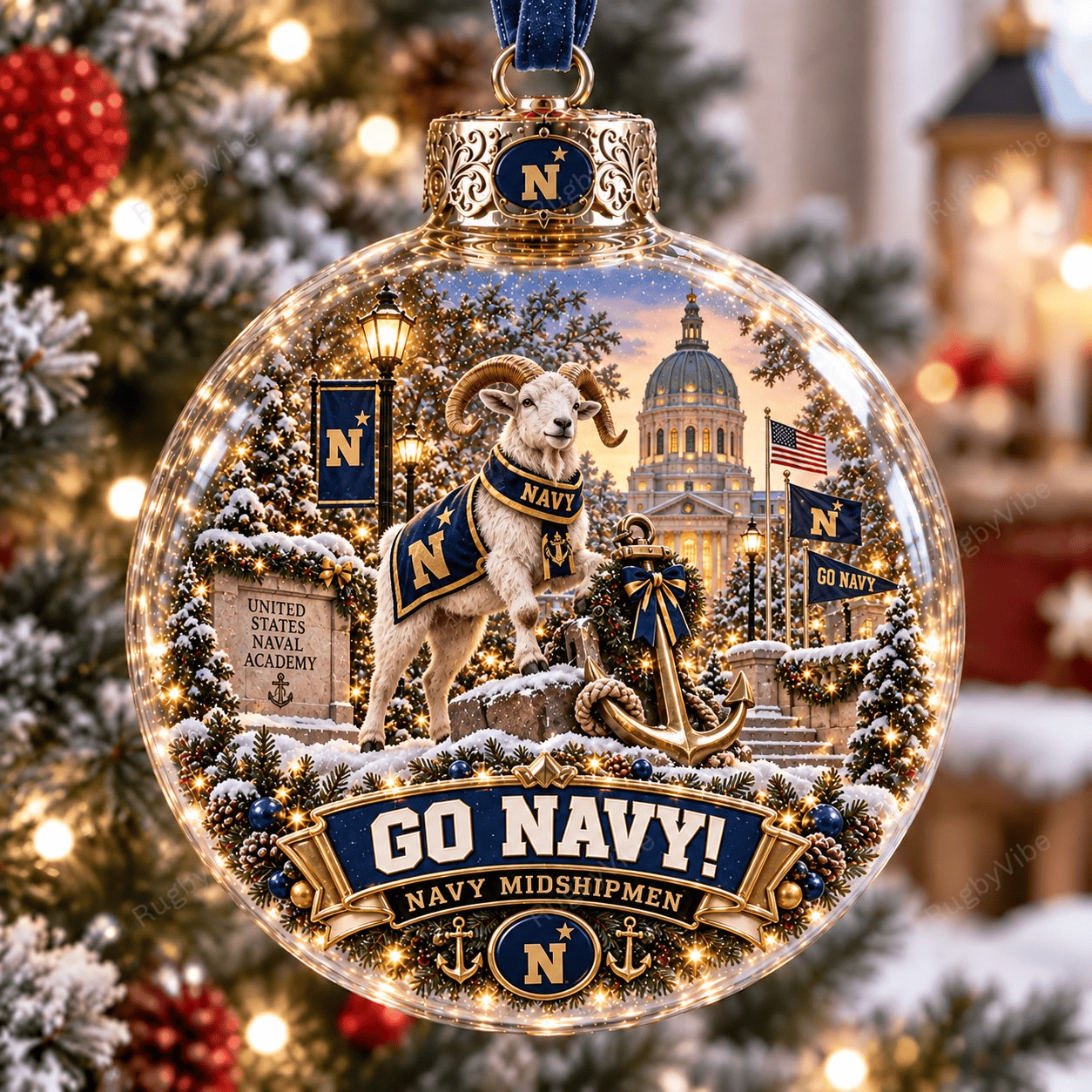 NCAA Sport Themed Christmas Ornament