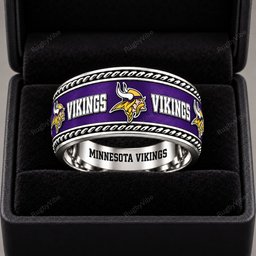 Minnesota Vikings Stainless Steel Jewelry Ring - Front