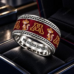 MN Golden Gophers Stainless Steel Jewelry Ring - Angle