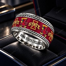 Iowa State Cyclones Stainless Steel Jewelry Ring - Angle