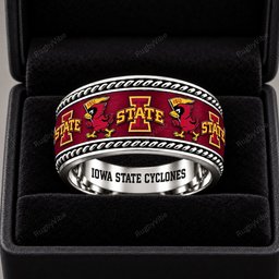 Iowa State Cyclones Stainless Steel Jewelry Ring - Front