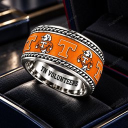 TN Volunteers Stainless Steel Jewelry Ring - Angle