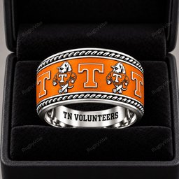 TN Volunteers Stainless Steel Jewelry Ring - Front