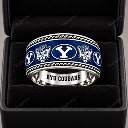 BYU Cougars Stainless Steel Jewelry Ring - Front