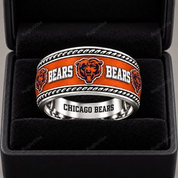 Chicago Bears Stainless Steel Jewelry Ring - Front