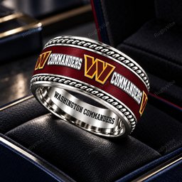 Washington Commanders Stainless Steel Jewelry Ring - Angle