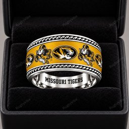 Missouri Tigers Stainless Steel Jewelry Ring - Front