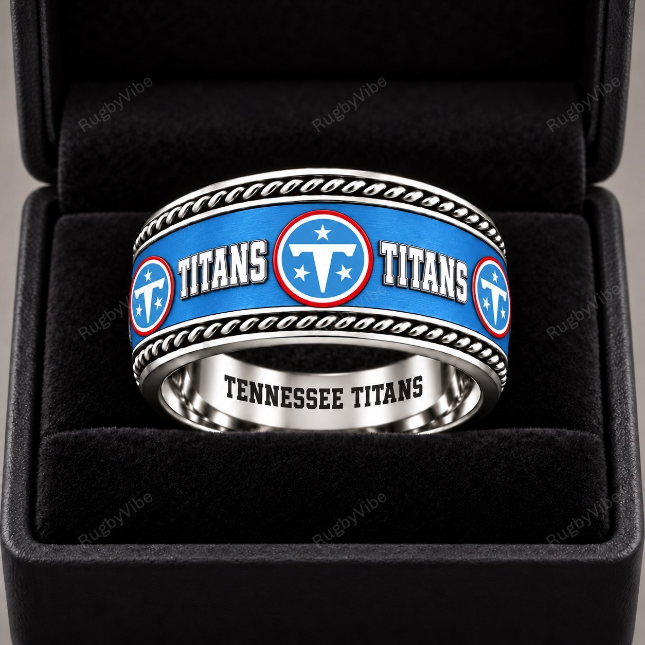 Tennessee Titans Stainless Steel Jewelry Ring - Front