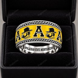 Appalachian State Mountaineers Stainless Steel Jewelry Ring - Front