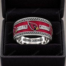 Arizona Cardinals Stainless Steel Jewelry Ring - Front