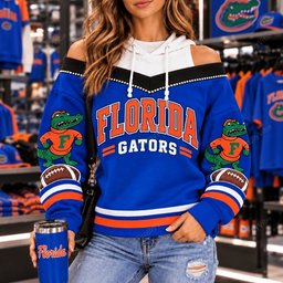Florida Gators Hooded Off The Shoulder Sweatshirt