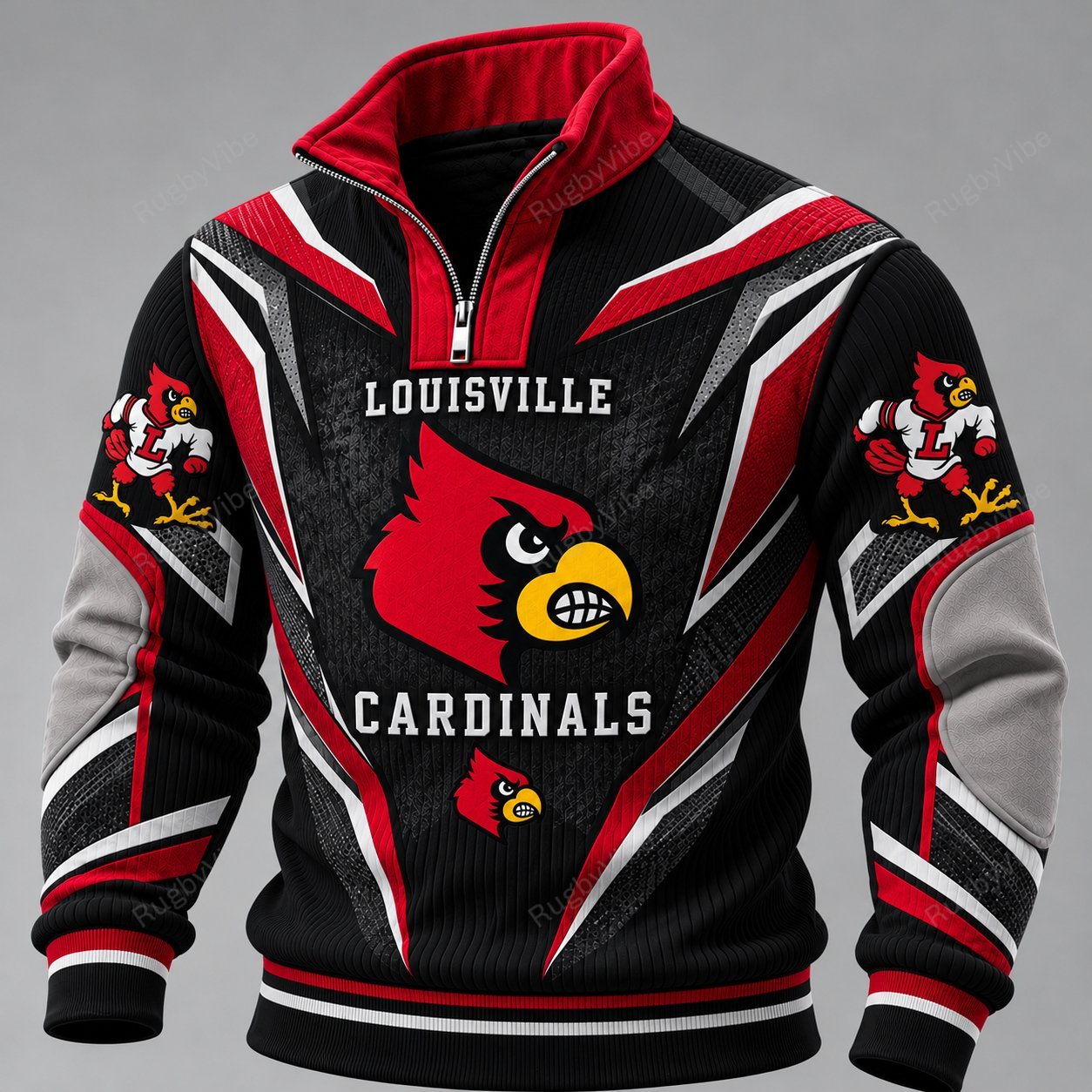 Louisville Cardinals Furless Collar Sweatshirt